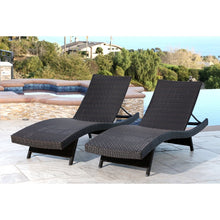 Load image into Gallery viewer, Espresso Crispin 79" Long Reclining Chaise Lounge Set (Set of 2) 563AH
