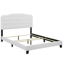 Load image into Gallery viewer, Full White Crum Tufted Upholstered Low Profile Standard Bed MRM3597OB
