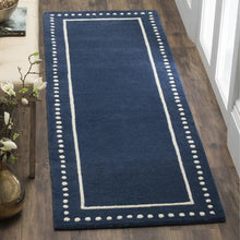 Load image into Gallery viewer, Cruz Handmade Tufted Wool Area Rug in Blue, Runner 2&#39;3&quot; x 7&#39;
