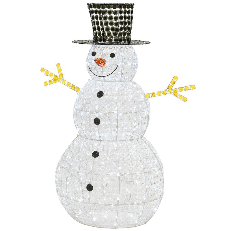 Crystal Bead Snowman Lighted Display