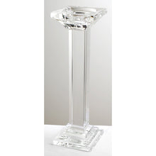 Load image into Gallery viewer, 11&quot; H x 4&quot; W x 4&quot; D Clear Crystal Candlestick GL353
