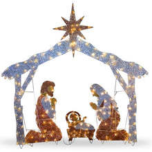Load image into Gallery viewer, Crystal Nativity Christmas Decoration Lighted Display
