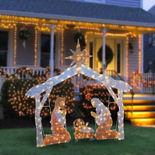 Load image into Gallery viewer, Crystal Nativity Christmas Decoration Lighted Display
