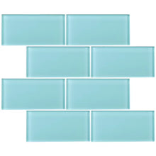 Load image into Gallery viewer, Crystile 3&quot; x 6&quot; Glass Mosaic Subway Tile, 80 tiles total
