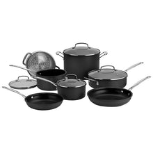 Load image into Gallery viewer, 8; 10 W , 1.5 , 8 , 3&quot; Cuisinart 11 Pieces Non Stick Stainless Steel Cookware Set
