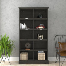 Load image into Gallery viewer, Dark Gray Oak Cully 61.8&#39;&#39; H x 33&#39;&#39; W Cube Bookcase
