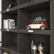 Load image into Gallery viewer, Dark Gray Oak Cully 61.8&#39;&#39; H x 33&#39;&#39; W Cube Bookcase
