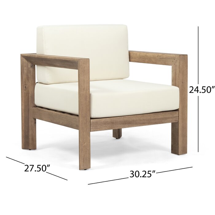 Cureton Outdoor Patio Chair with Cushions Salvage Co Fishers