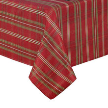 Load image into Gallery viewer, 120&quot; H x 60&quot; W x 0.1&quot; D Curran Plaid Christmas Tablecloth
