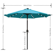 Load image into Gallery viewer, Cutshall 108&#39;&#39; Lighted Market Umbrella
