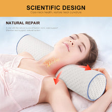 Load image into Gallery viewer, Cylinder Neck Memory Foam Medium Support Pillow
