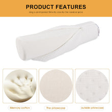 Load image into Gallery viewer, Cylinder Neck Memory Foam Medium Support Pillow
