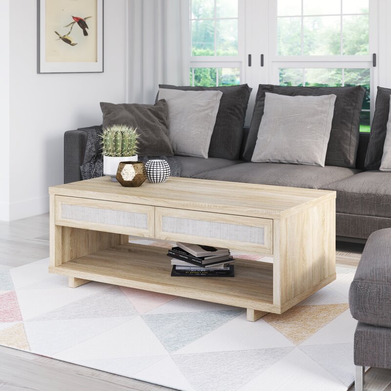 Sled coffee deals table with storage