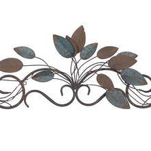 Load image into Gallery viewer, 35&quot; Blue Metal Traditional Floral Wall Décor

