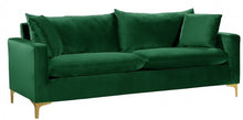 Load image into Gallery viewer, Meridian Furniture Naomi Green Velvet Sofa *AS-IS* 7023RR-OB
