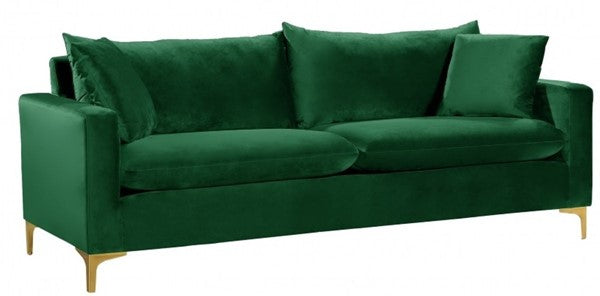 Meridian Furniture Naomi Green Velvet Sofa *AS-IS* 7023RR-OB