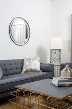 Load image into Gallery viewer, Framed 20-In Round Wall Mirror - Black W/ Antique Gold
