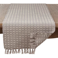 Load image into Gallery viewer, Gray Daisetta Rectangular Table Runner
