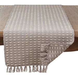 Gray Daisetta Rectangular Table Runner