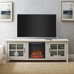 Dake TV Stand for TVs up to 78" with Fireplace Included