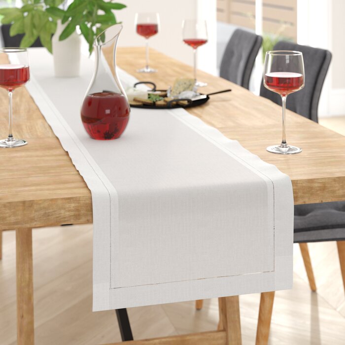 Ecru Dale Hemstitched Table Runner (ND176)