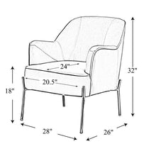 Load image into Gallery viewer, Dallin 28&#39;&#39; Wide  Velvet Armchair 1801AH
