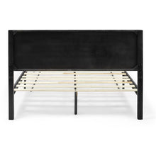 Load image into Gallery viewer, Black Damaris Queen Solid Wood Platform Bed
