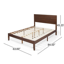 Load image into Gallery viewer, Dark Brown Damaris Queen Solid Wood Platform Bed MRM2058
