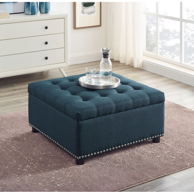 Damina 30'' Wide Tufted Square Storage Ottoman with Storage 7232RR