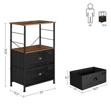 Load image into Gallery viewer, Dandrea 33.5&#39;&#39; Tall 2 - Drawer Iron Nightstand

