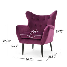 Load image into Gallery viewer, Danney 30&#39;&#39; Wide Tufted Velvet Wingback Chair
