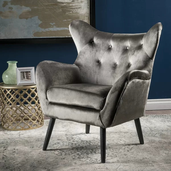 Danney 30'' Wide Tufted Velvet Wingback Chair