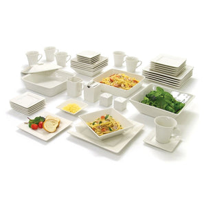 Daponte 45 Piece Square Dinnerware Set, Service for 6 7696