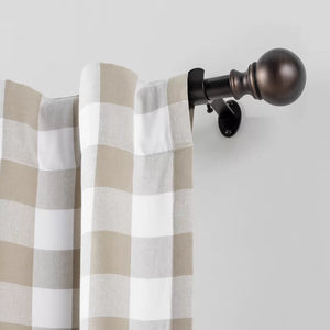 28"-48" Antique Bronze Darion Adjustable Single Curtain Rod