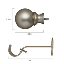 Load image into Gallery viewer, 28&quot;-48&quot; Polished Nickel Darion Adjustable Single Curtain Rod (Set of 3) 2611AH
