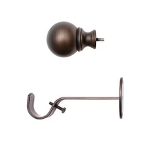 Load image into Gallery viewer, 28&quot;-48&quot; Antique Bronze Darion Adjustable Single Curtain Rod
