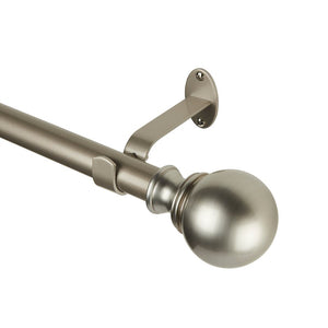 28"-48" Polished Nickel Darion Adjustable Single Curtain Rod (Set of 3) 2611AH