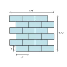 Load image into Gallery viewer, Dark knight 2&quot; x 4&quot; Glass Brick Joint Wood look Mosaic Wall Tile - 9.6 sq. ft.

