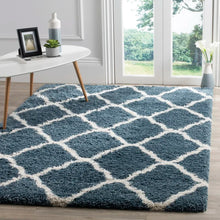 Load image into Gallery viewer, Darrold Geometric Area Rug in Blue/Beige, Rectangle 10&#39; x 14&#39;
