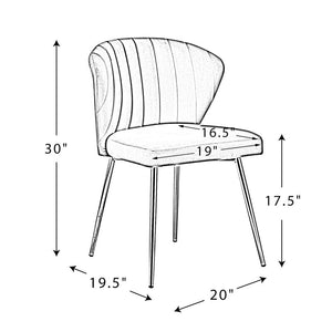 Daulton 20'' Wide Velvet Side Chair 2060AH