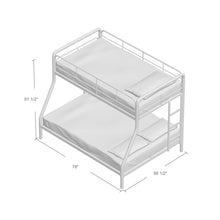 Load image into Gallery viewer, Silver Daury Twin Over Full Standard Bunk Bed by Harriet Bee
