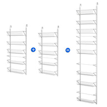 Load image into Gallery viewer, White Metallic Davidson Kitchen Over Cabinet Door Organizer 1140AH
