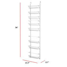 Load image into Gallery viewer, White Metallic Davidson Kitchen Over Cabinet Door Organizer MRM763
