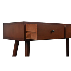 Daviyon Mid Century Three-Drawer Wood Console Table
