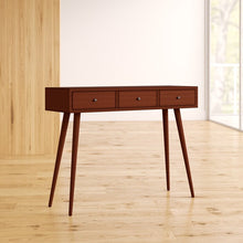 Load image into Gallery viewer, Daviyon Mid Century Three-Drawer Wood Console Table
