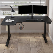 Load image into Gallery viewer, Daycia Height Adjustable L-Shape Standing Desk
