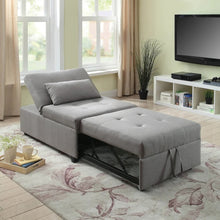 Load image into Gallery viewer, Furniture of America Jave Modern Linen Fabric Convertible Futon Chair - Grey 708AH
