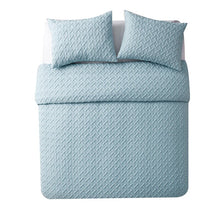 Load image into Gallery viewer, King Comforter + 2 Standard Shams Blue Daziel Microfiber Modern &amp; Contemporary Comforter Set
