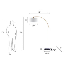 Load image into Gallery viewer, Debbye 77&quot; Arched Floor Lamp
