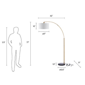 Debbye 77" Arched Floor Lamp